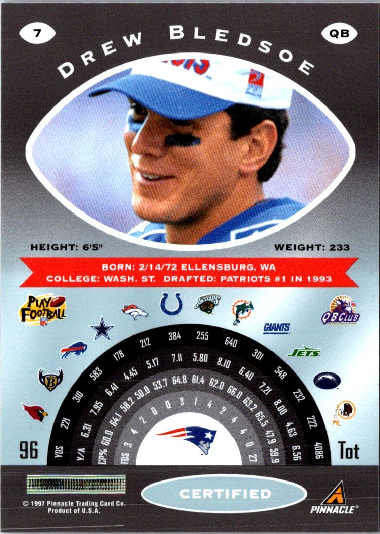 1997 Pinnacle Certified Drew Bledsoe