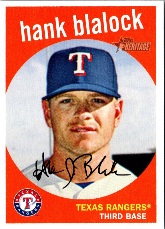 2008 Topps Heritage Hank Blalock #340
