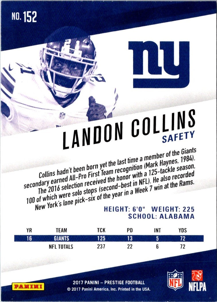 2017 Panini Prestige Landon Collins