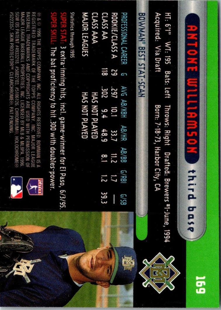 1996 Bowman's Best Antone Williamson