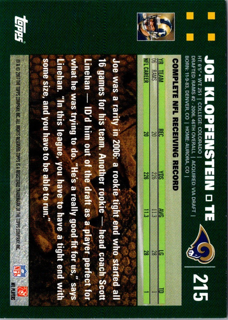 2007 Topps Joe Klopfenstein