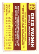 1991 Topps Toys'R'Us Rookies Greg Vaughn