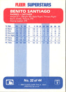 1988 Fleer SuperStars Benito Santiago