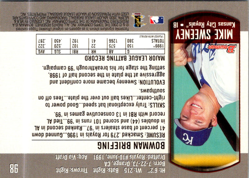 2000 Bowman Mike Sweeney