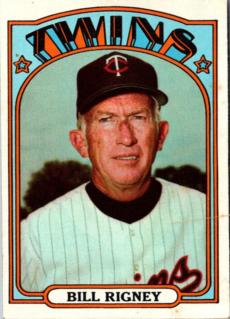 1972 Topps Bill Rigney