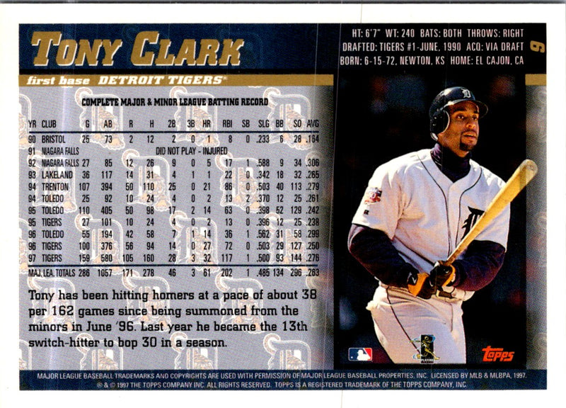 1998 Topps Minted in Cooperstown Tony Clark