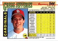 1993 Bowman Gregg Jefferies #544