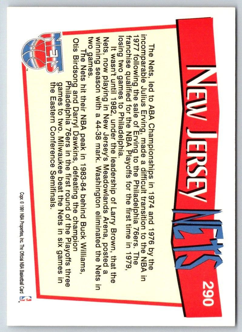 1991 Hoops New Jersey Nets