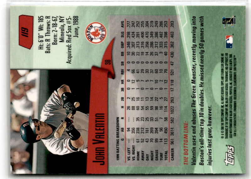 2000 Stadium Club Chrome John Valentin