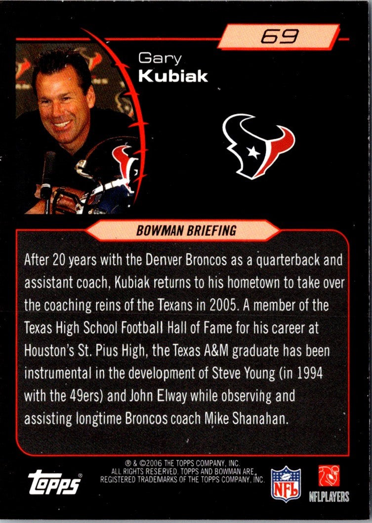 2006 Bowman Gary Kubiak