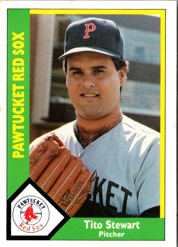 1990 CMC Pawtucket Red Sox Tito Stewart #1