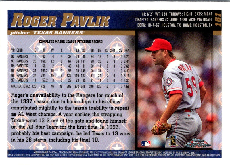 1998 Topps Roger Pavlik