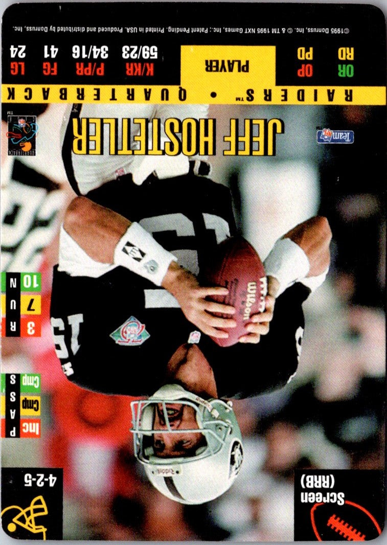 1994 Action Packed Quarterback Challenge Jeff Hostetler