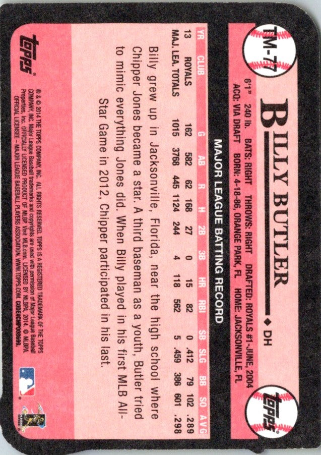 2014 Topps 1989 Die Cut Minis Billy Butler