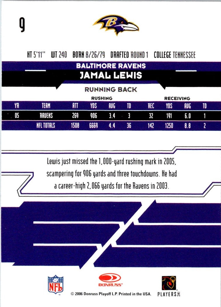 2006 Leaf Rookies & Stars Jamal Lewis