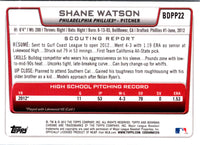 2012 Bowman Draft Picks & Prospects Chrome Shane Watson #BDPP22