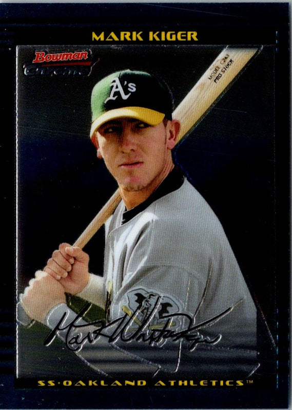 2002 Bowman Draft Picks & Prospects Mark Kiger #BDP27 Rookie