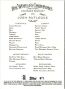 2013 Topps Allen & Ginter Josh Rutledge