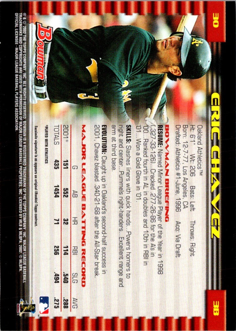 2002 Bowman Eric Chavez