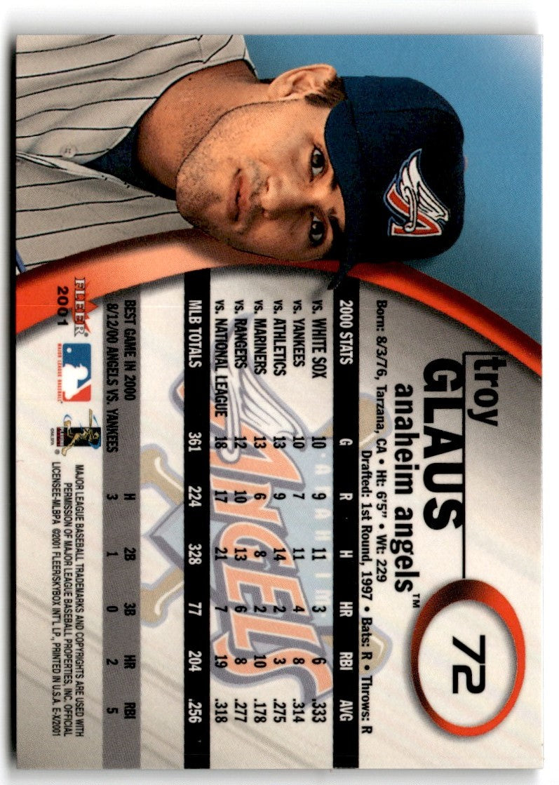 2001 Fleer E-X Troy Glaus