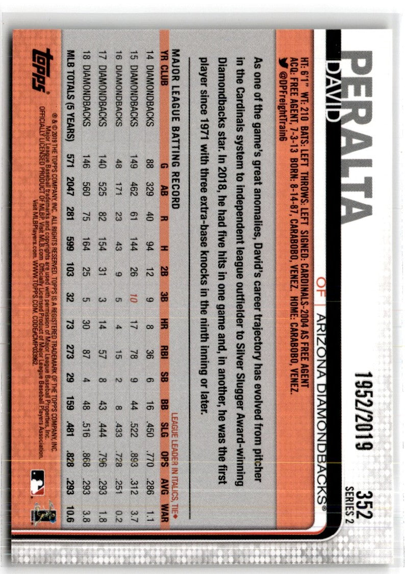 2019 Topps Gold David Peralta