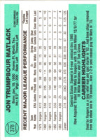 1984 Donruss Jon Matlack #378