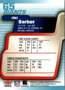 2003 Fleer Focus Tiki Barber