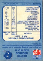 1981 Fleer Team Action Denver Broncos Defense #16