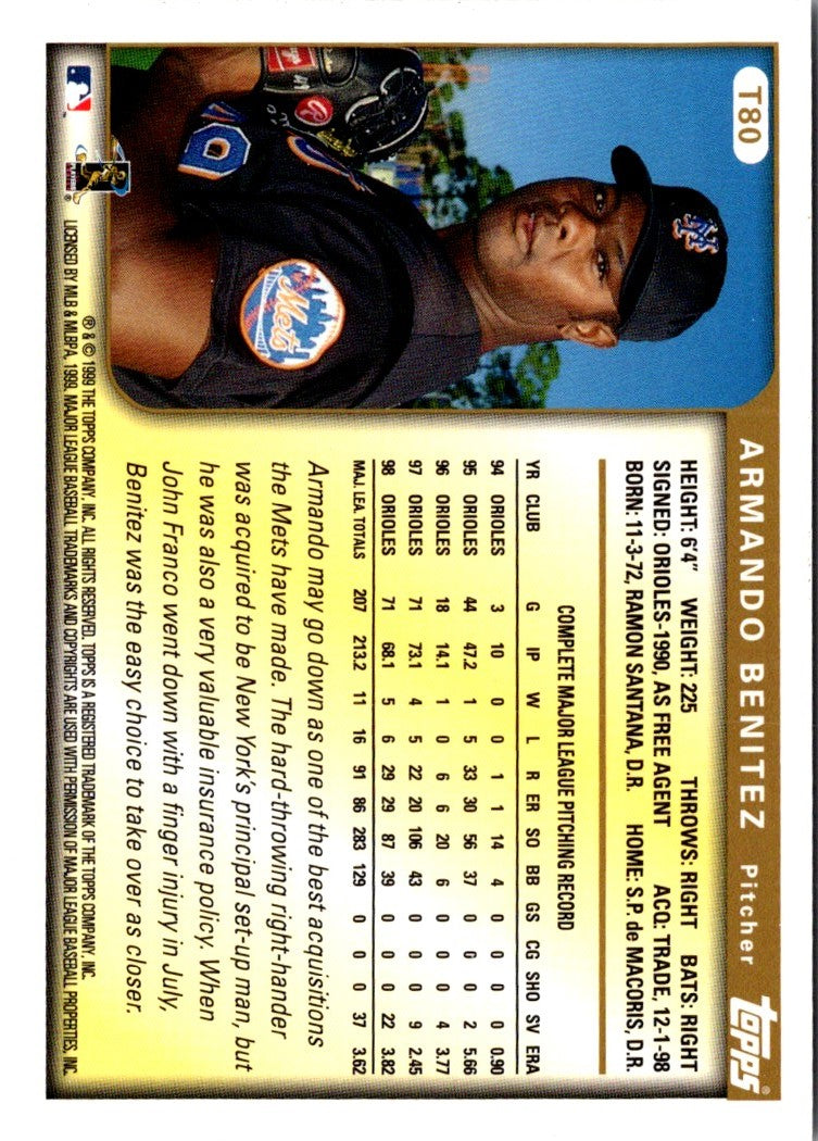 1999 Topps Traded Rookies Armando Benitez