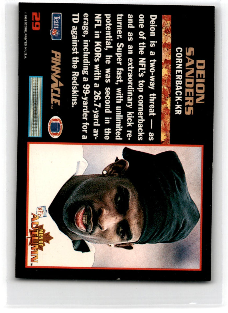 1993 Score Pinnacle Men of Autumn Deion Sanders