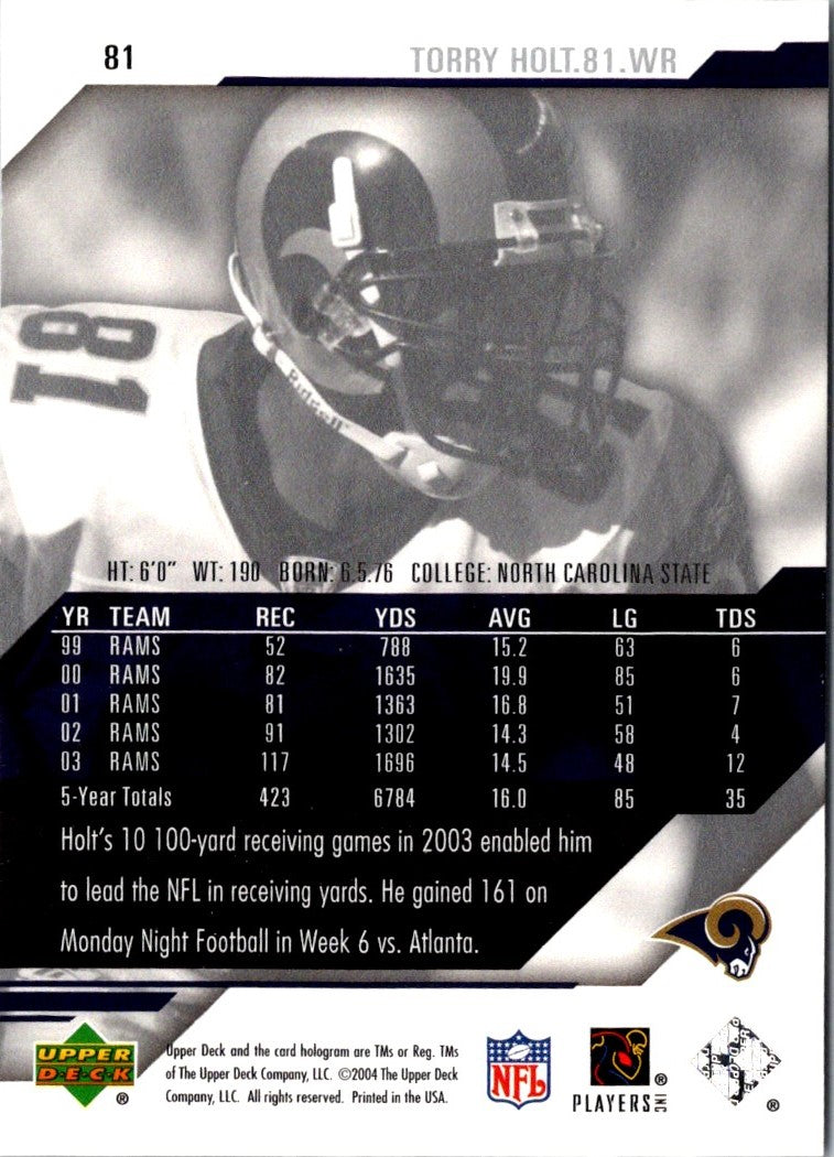 2004 Upper Deck Legends Torry Holt