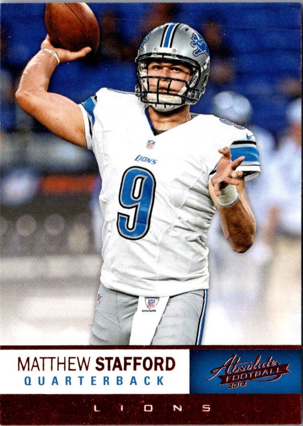 2012 Panini Absolute Matthew Stafford #45