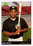 1991 Classic Best Kane County Cougars Aman Hicks