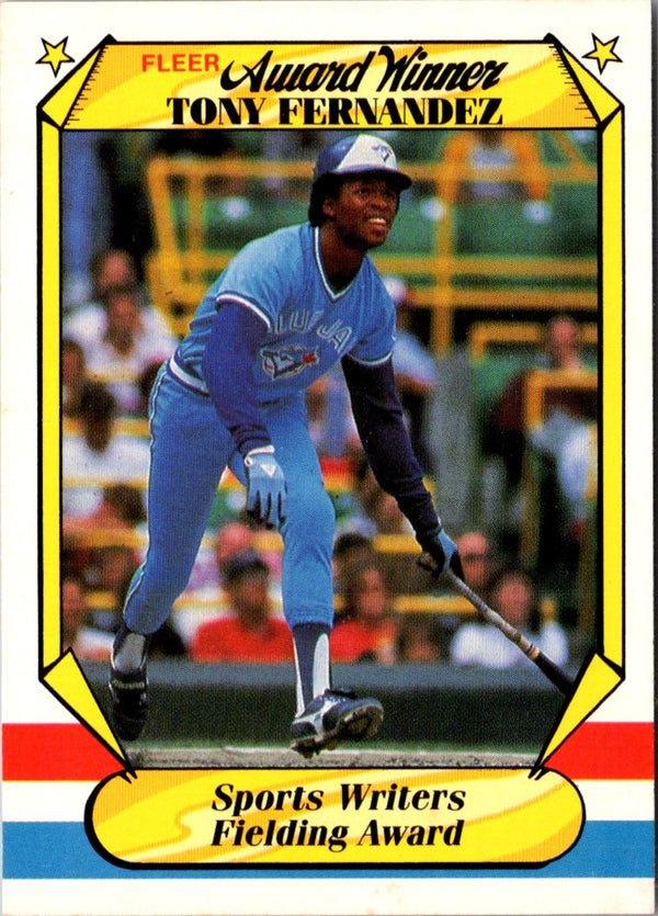 1987 Fleer Award Winners Tony Fernandez #12