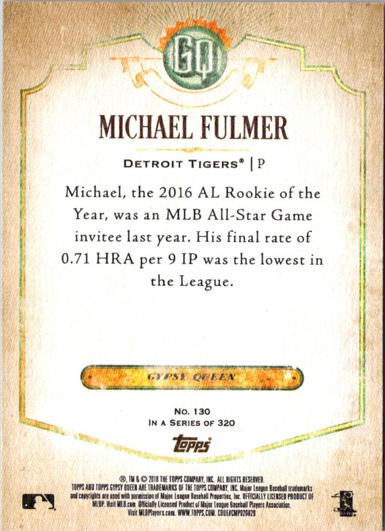 2018 Topps Gypsy Queen Michael Fulmer