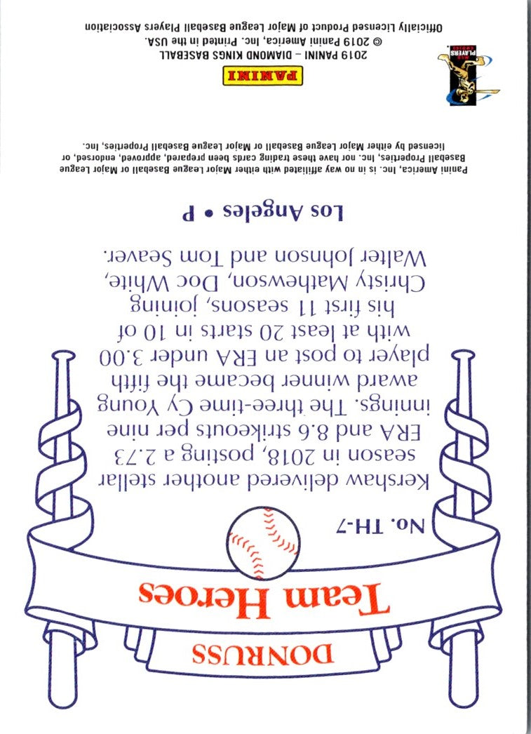 2018 Panini Chronicles Clayton Kershaw