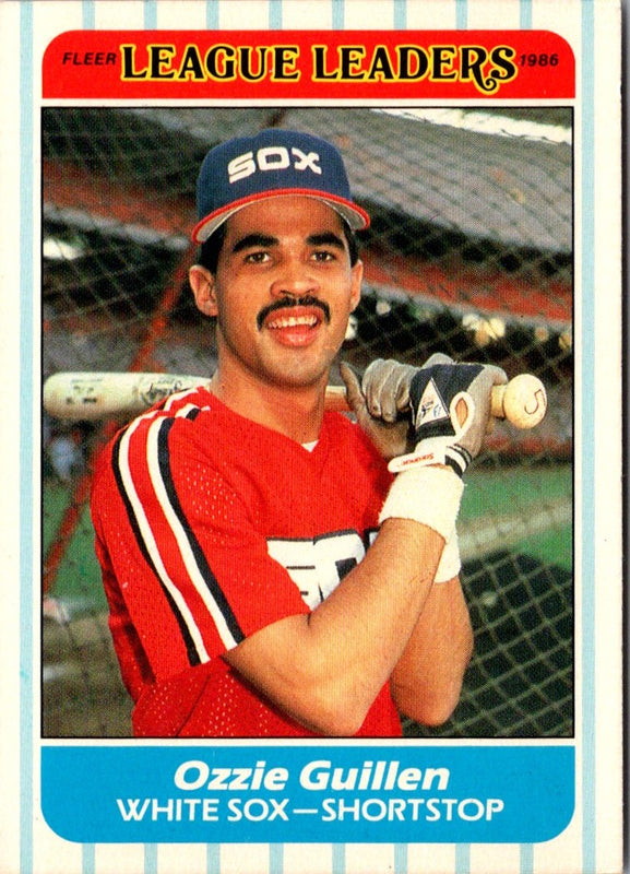 1986 Fleer League Leaders Ozzie Guillen #17