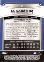 2010 Bowman Platinum CC Sabathia #21