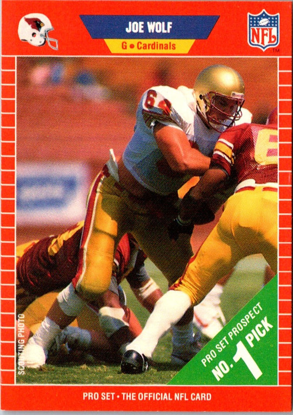 1989 Pro Set Joe Wolf #508 Rookie