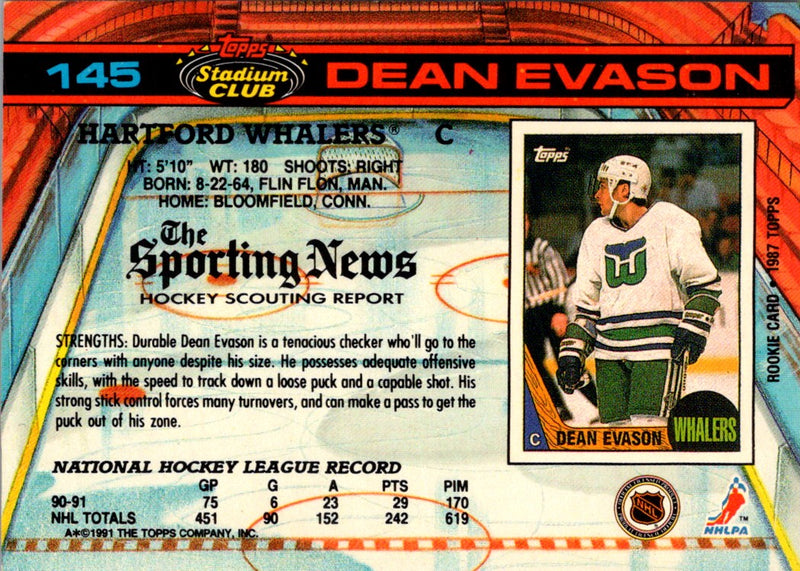 1991 Stadium Club Dean Evason