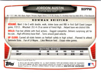 2013 Bowman Draft Picks & Prospects Chrome Jordon Austin #BDPP60