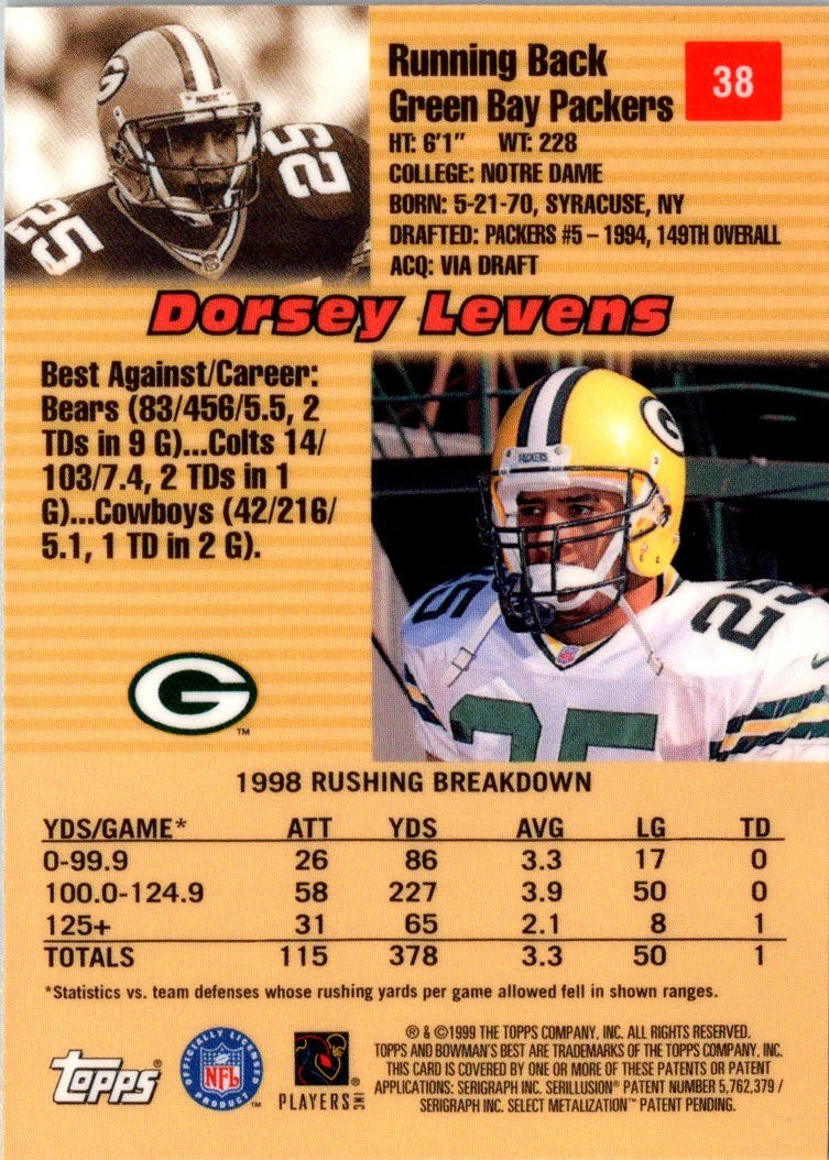 1999 Bowman's Best Dorsey Levens