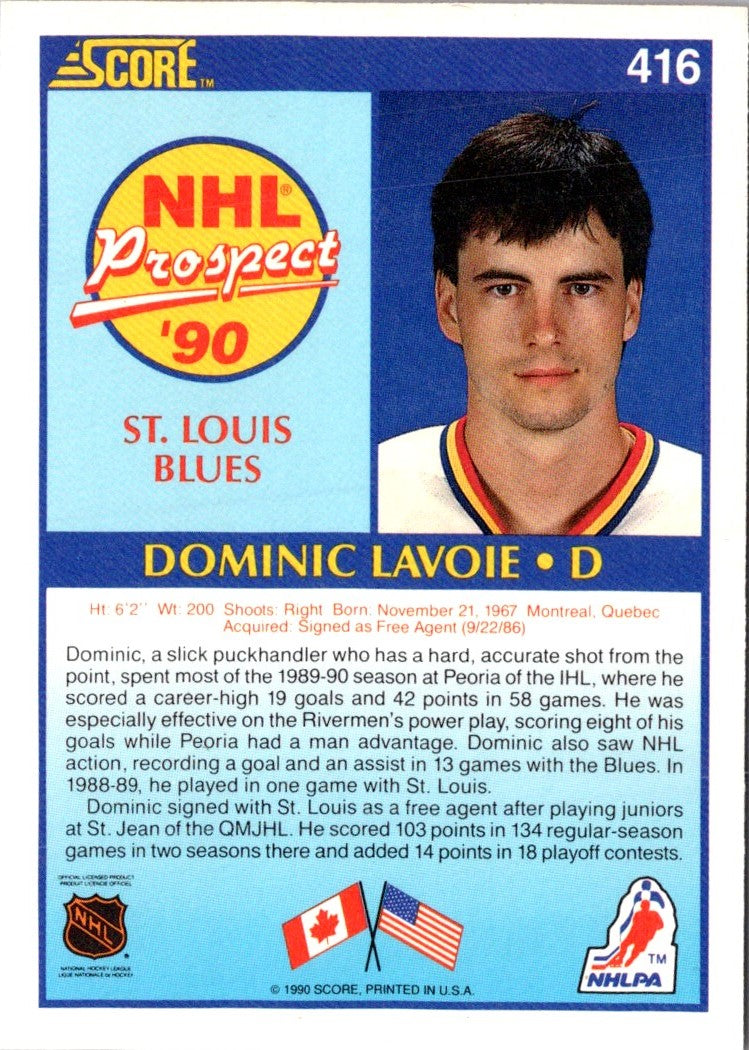 1990 Score Dominic Lavoie