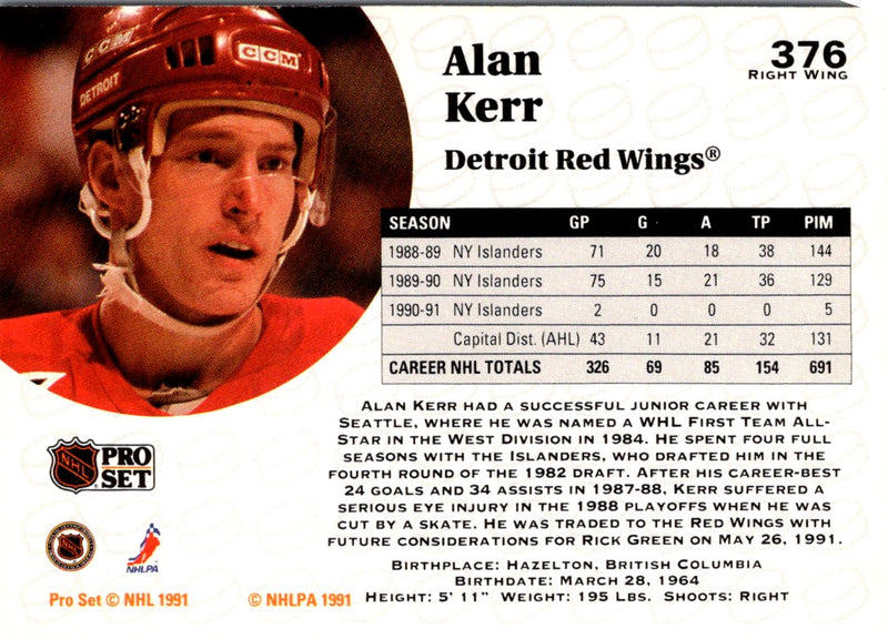 1991 Pro Set Alan Kerr