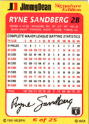 1991 Jimmy Dean Ryne Sandberg