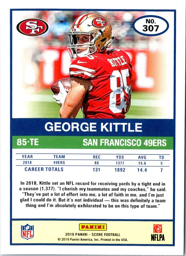 2019 Score George Kittle