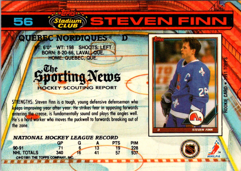 1991 Stadium Club Steven Finn