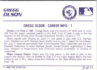 1990 Star Gregg Olson #9