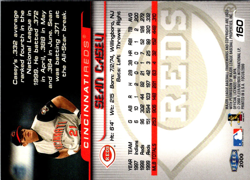 2000 Fleer Focus Sean Casey