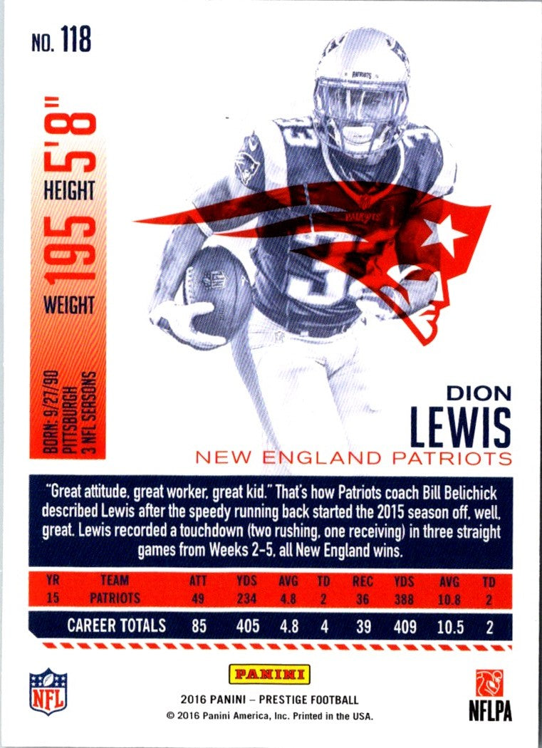 2016 Panini Prestige Dion Lewis